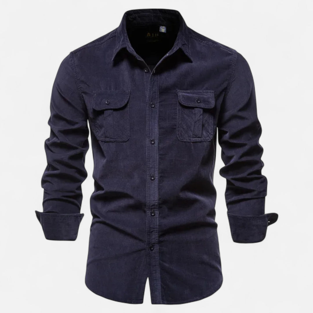 NOMU Lifestyle | Men’s Corduroy Business Casual Shirt