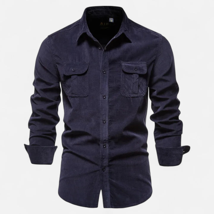 NOMU Lifestyle | Men’s Corduroy Business Casual Shirt