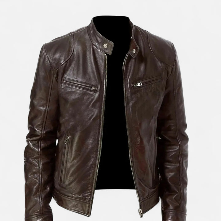 NOMU Lifestyle | Men’s Leather Zip Coat