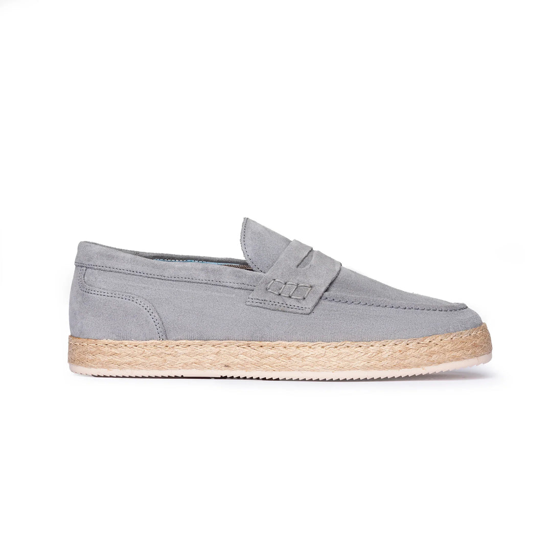Leo - Grey Suede Espadrilles