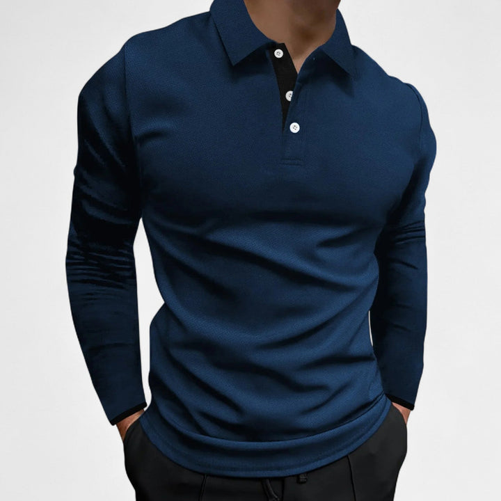 Men’s Long-Sleeve Polo – Refined Business Casual