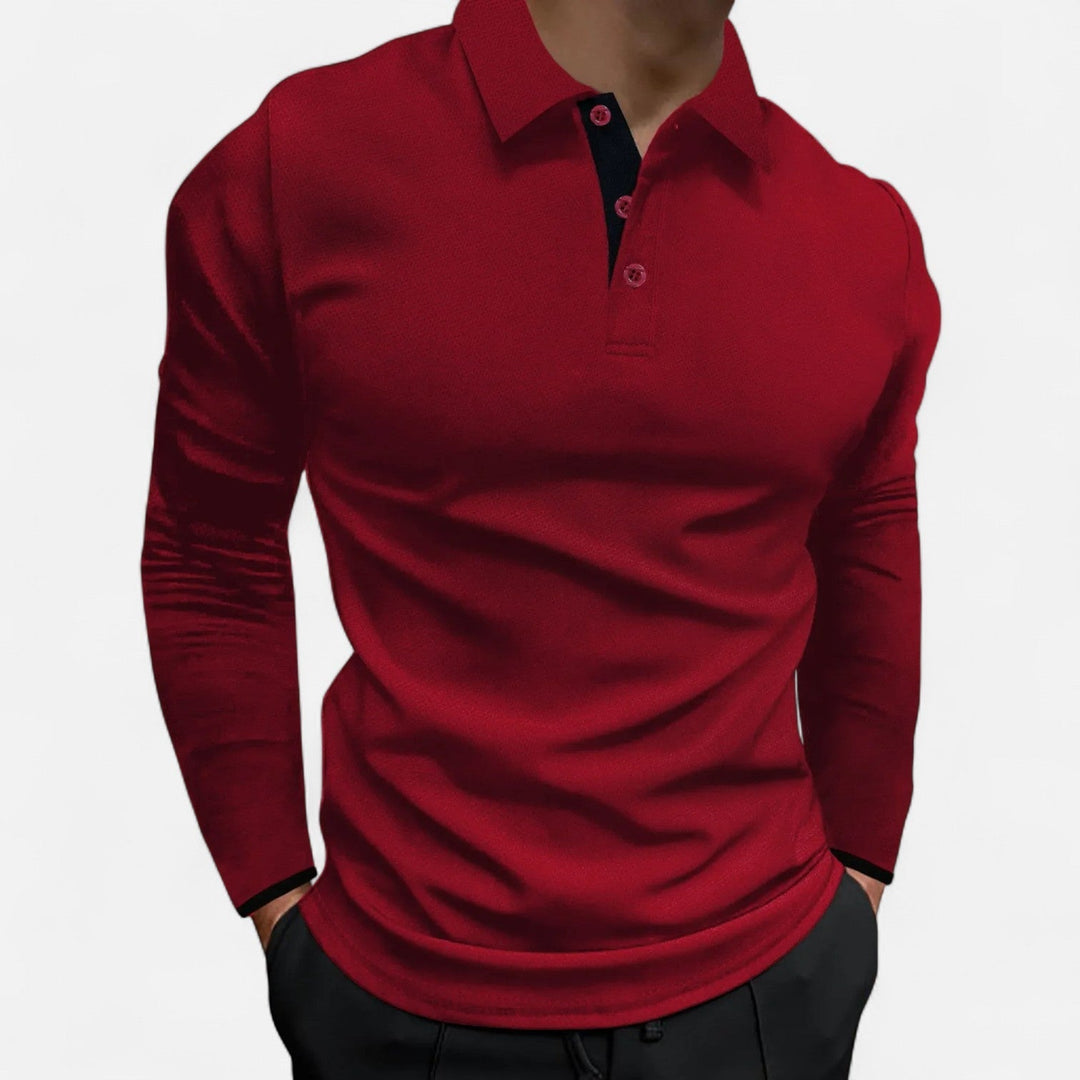 Men’s Long-Sleeve Polo – Refined Business Casual