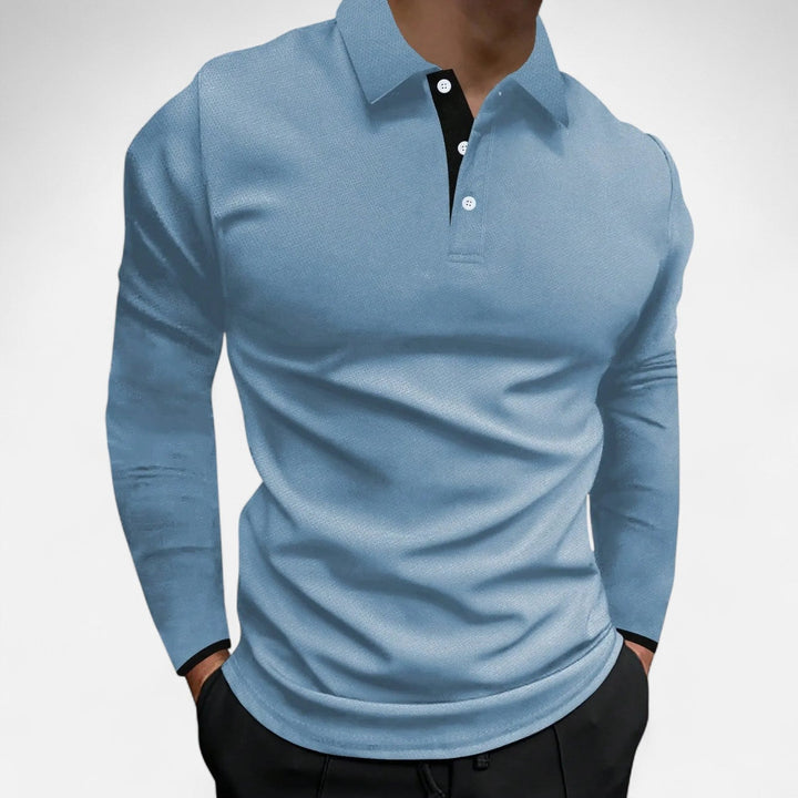 Men’s Long-Sleeve Polo – Refined Business Casual